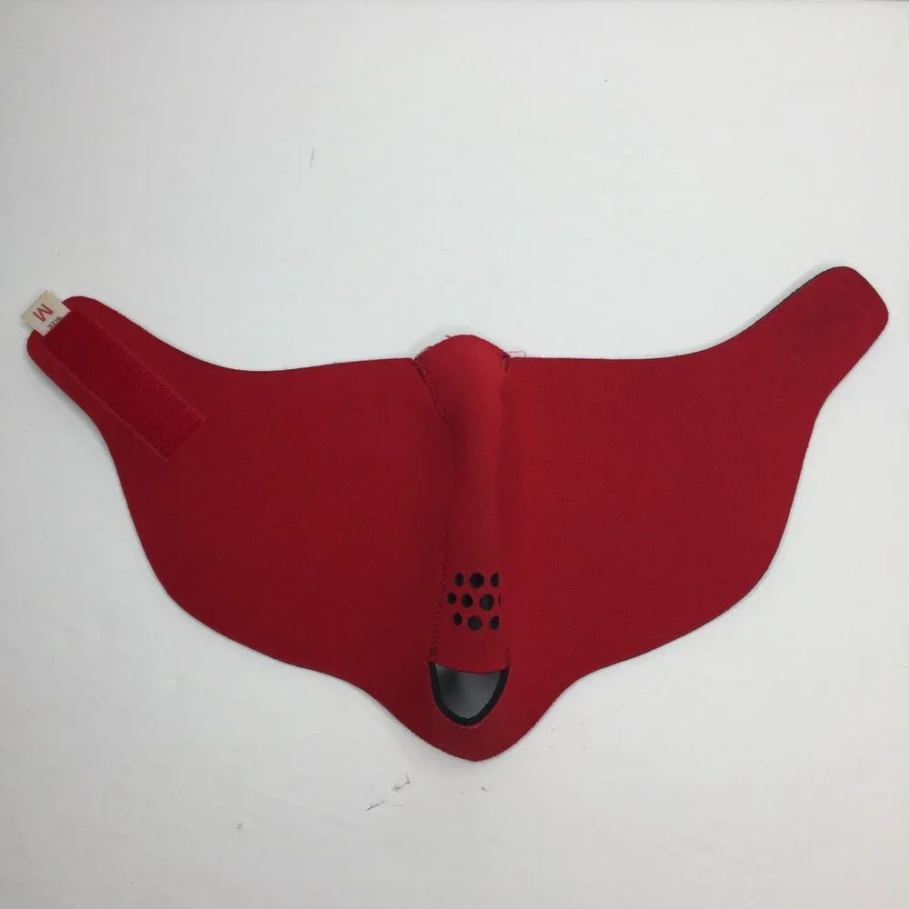 Vintage 80s Adult Red Neoprene Ski Face Mask Snowboard Snow Size Medium